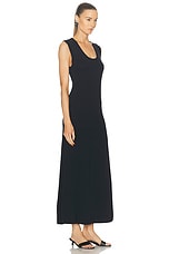 Rohe Scoop Neck Knitted Dress in Black, view 2, click to view large image.