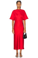 Rohe Fluid Silk Dress in Red, view 1, click to view large image.