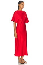 Rohe Fluid Silk Dress in Red, view 2, click to view large image.