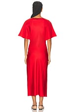 Rohe Fluid Silk Dress in Red, view 3, click to view large image.