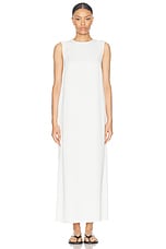 Rohe Sleeveless Fluid Satin Dress in Cream, view 1, click to view large image.