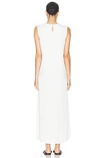 Rohe Sleeveless Fluid Satin Dress in Cream, view 3, click to view large image.