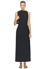 Rohe Sleeveless Open Back Dress in Black, view 2, click to view large image.