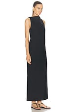 Rohe Sleeveless Open Back Dress in Black, view 3, click to view large image.