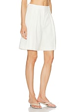 Rohe Tailored Wide Leg Short in Cream, view 2, click to view large image.