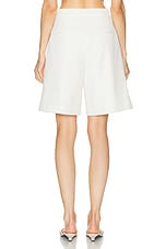 Rohe Tailored Wide Leg Short in Cream, view 3, click to view large image.
