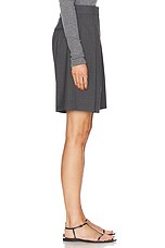 Rohe Tailored Wide Leg Shorts in Dark Grey Melange, view 3, click to view large image.