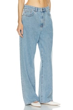 Rohe Low Waist Wide Leg in Denim Blue, view 2, click to view large image.
