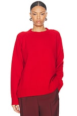 Rohe Wool Cashmere Sweater in Bright Red, view 1, click to view large image.