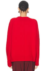 Rohe Wool Cashmere Sweater in Bright Red, view 3, click to view large image.