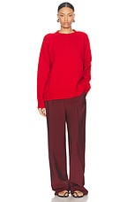 Rohe Wool Cashmere Sweater in Bright Red, view 4, click to view large image.