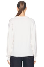 Rohe V-neck Pullover Sweater in Off White, view 3, click to view large image.