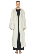 Rohe Long Wrap Trench Coat in Sand, view 1, click to view large image.