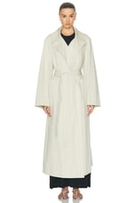 Rohe Long Wrap Trench Coat in Sand, view 2, click to view large image.