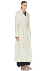 Rohe Long Wrap Trench Coat in Sand, view 3, click to view large image.