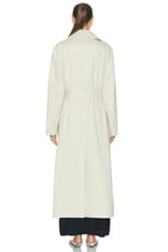 Rohe Long Wrap Trench Coat in Sand, view 4, click to view large image.
