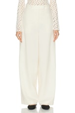 Rohe Wide Leg Trouser in Off White, view 1, click to view large image.