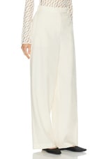 Rohe Wide Leg Trouser in Off White, view 2, click to view large image.
