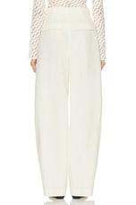 Rohe Wide Leg Trouser in Off White, view 3, click to view large image.