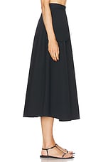 Rohe A-line External Pocket Skirt in Black, view 3, click to view large image.