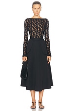 Rohe A-line External Pocket Skirt in Black, view 5, click to view large image.