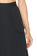 Rohe A-line External Pocket Skirt in Black, view 6, click to view large image.