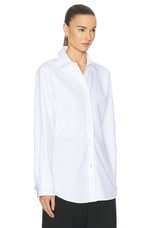 Rohe Shaped Poplin Shirt in White, view 2, click to view large image.