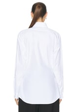 Rohe Shaped Poplin Shirt in White, view 3, click to view large image.