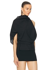 Rohe Occasion Open Back Top in Noir, view 2, click to view large image.
