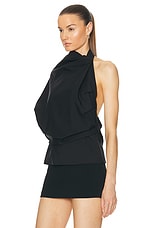 Rohe Occasion Open Back Top in Noir, view 3, click to view large image.