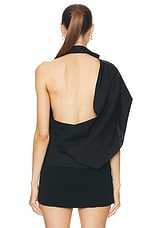 Rohe Occasion Open Back Top in Noir, view 4, click to view large image.