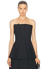 Rohe Tulip Bustier Top in Black, view 1, click to view large image.