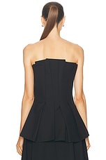 Rohe Tulip Bustier Top in Black, view 3, click to view large image.