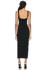 Roland Mouret Knit Midi Dress in Black, view 3, click to view large image.