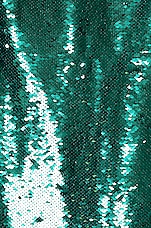 Roland Mouret Strapless Sequin Midi Dress in Dark Green, view 4, click to view large image.