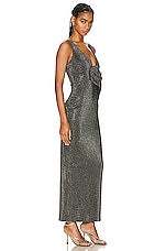 Roland Mouret Diamante Maxi Dress in Black, view 2, click to view large image.