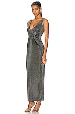 Roland Mouret Diamante Maxi Dress in Black, view 3, click to view large image.