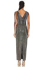 Roland Mouret Diamante Maxi Dress in Black, view 4, click to view large image.