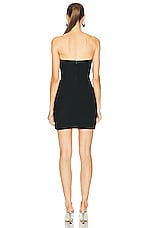 Roland Mouret Strapless Embellished Mini Dress in Black, view 4, click to view large image.