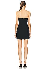 Roland Mouret Strapless Embellished Mini Dress in Black, view 3, click to view large image.