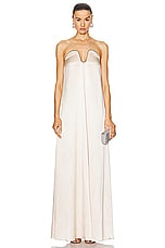 Roland Mouret Strapless Gown in Nude, view 1, click to view large image.