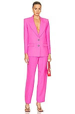 Roland Mouret Straight Cut Trouser in Pink, view 4, click to view large image.