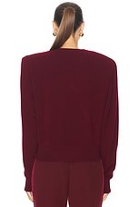 Ronny Kobo Landen Sweater in Oxblood, view 3, click to view large image.