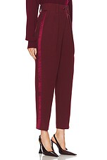 Ronny Kobo Ronny Tuxedo Trouser in Oxblood, view 2, click to view large image.