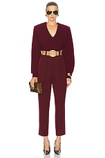 Ronny Kobo Ronny Tuxedo Trouser in Oxblood, view 5, click to view large image.