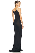 RICK OWENS LILIES Slip Gown in Black, view 3, click to view large image.