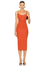 RICK OWENS LILIES Slip Dress in Tangerine, view 1, click to view large image.