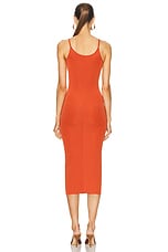 RICK OWENS LILIES Slip Dress in Tangerine, view 3, click to view large image.