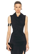 RICK OWENS LILIES Magnetic Sleeveless Top in Black, view 1, click to view large image.