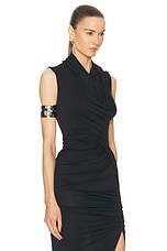 RICK OWENS LILIES Magnetic Sleeveless Top in Black, view 2, click to view large image.
